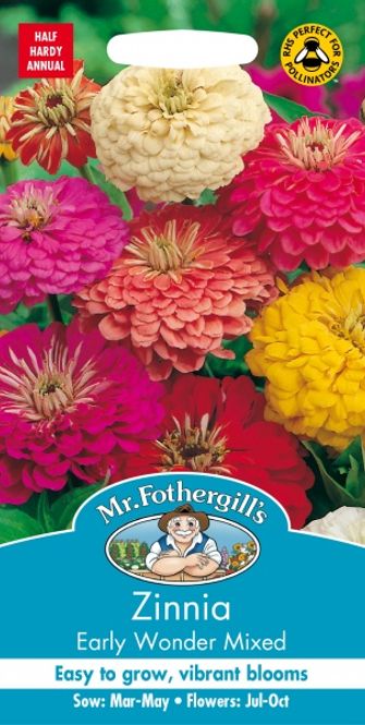 Hovedbilde Sinnia 'Early Wonder Mixed' - Zinnia elegans 