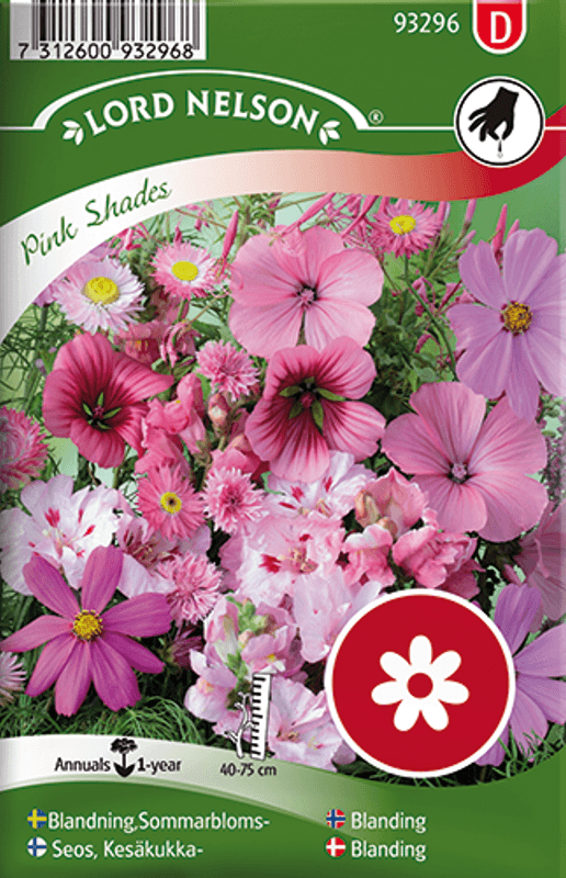 Frøblanding, sommerblomster 'Pink Shades'