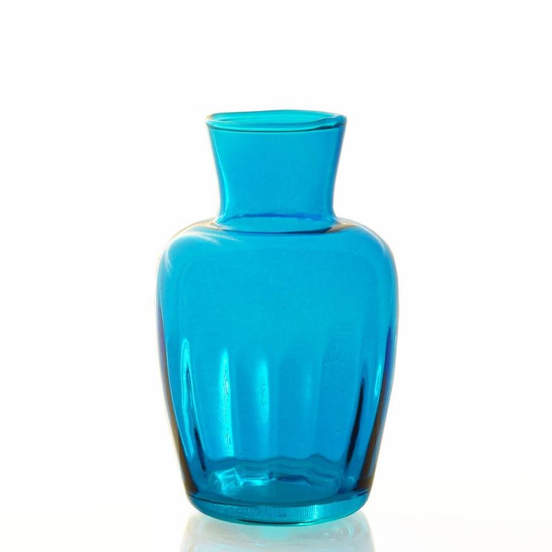 Fasettvase - blå, 11 cm - 1stk