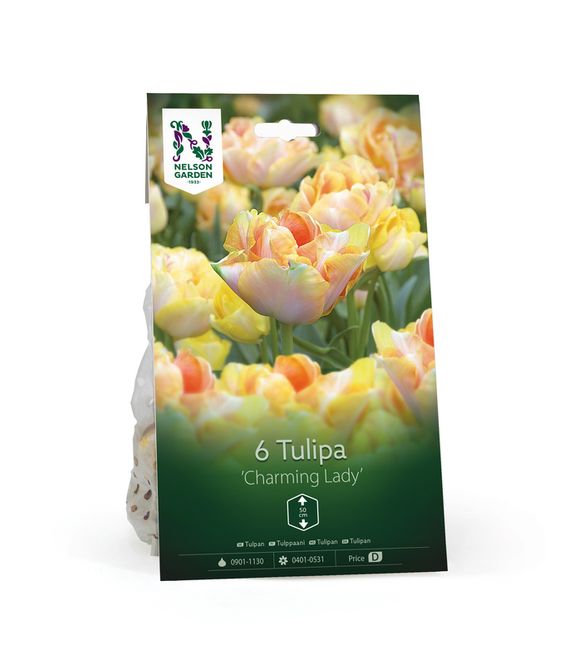 Hovedbilde Tulipan 'Charming Lady', Doble sene - 6 stk