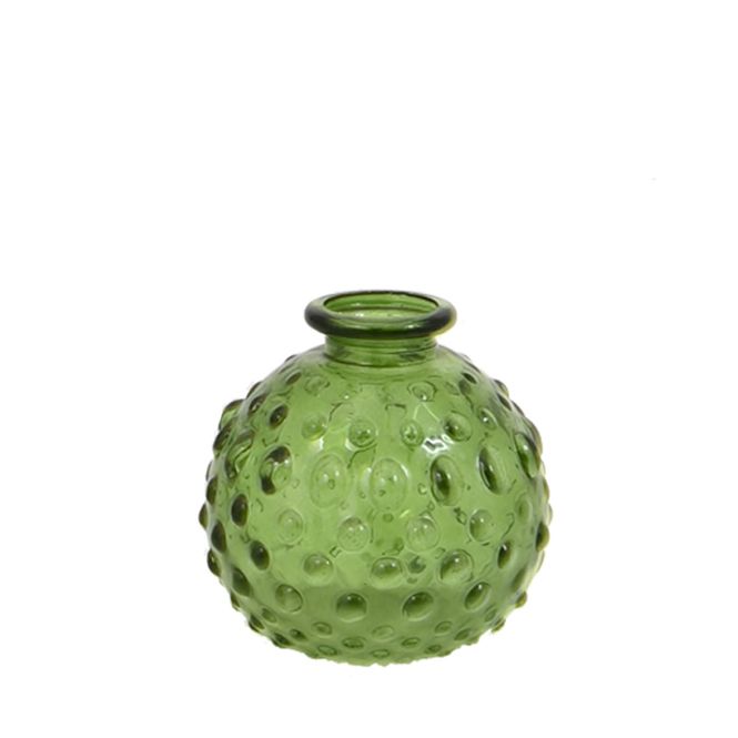Hovedbilde Minivase, rund spots grønn 8 cm