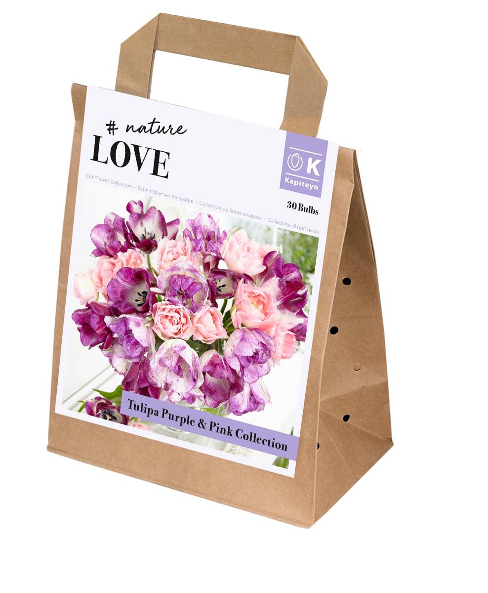 Bukett kolleksjon, Bouquet purple and pink - 30 stk