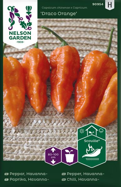 Hovedbilde Chilipepper 'Draco Orange' - Capsicum chinense x capricum